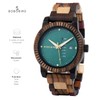BOBO BIRD Mens Wooden Watch Analog Quartz with Week Display