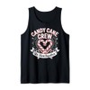 Christmas Candy Cane Heart Crew Family Matching Pajamas Tank Top