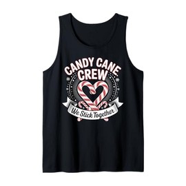 Christmas Candy Cane Heart Crew Family Matching Pajamas Tank Top