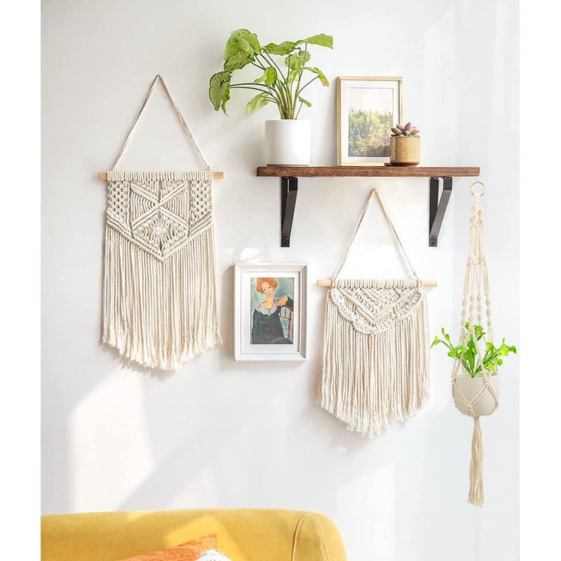 tapices de macramé para colgar en la pared, para decoración
