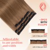Elailite Clip in Hair Extensions Real Human Hair 3PCS Lace
