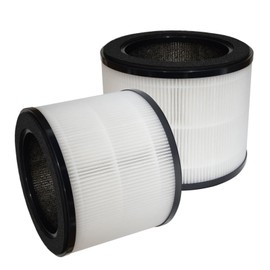 PUREBURG Replacement Filter Compatible with Coway Airmega 100 Air Purifier,2-Pack H13 HEPA Activated Carbon 2-in-1 3-Stage Filtration Air Clean Dust VOCs Odor