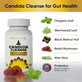 Pure Peak Candida Cleanse Ayuda Al Intestino Y Al Colon