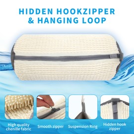 2Pcs Shoe Washing Machine Bag,Shoe Cleaning Bag for All Shoe Types,Laundry Shoe Bag for Washer and Dryer(Beige 2pcs)