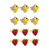 Strawberry and Lemon Napkin Rings Alloy Napkin Rings Napkins Rings