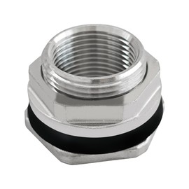 PDETVEO 1" Water Tank Connector, Stainless Steel Bulkhead Fitting Female Thread, Garden Hose Thru-bulk Fitting for Home Improvement, DIY