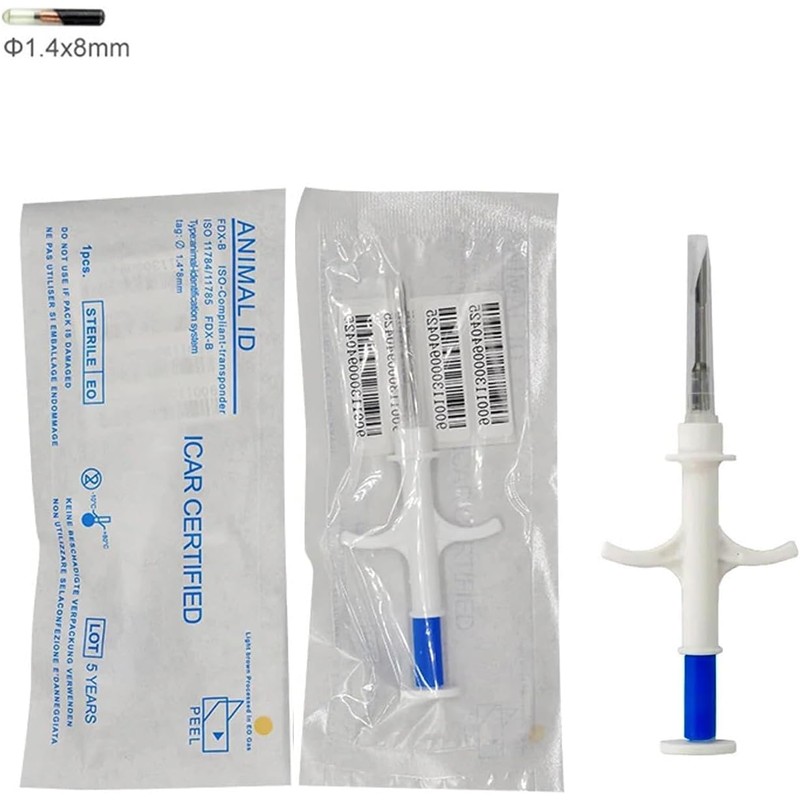 JZLHGOFYTD Animal Microchip EM4305 134.2KHz FDX-B ISO11784/11785 Universal Standard Pet