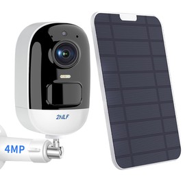 2NLF Camara de Seguridad Exterior Solar,4MP Camaras de Seguridad Exteriores con Batería 5200mAh Camara WiFi (2.4G Solo) Exterior IP66 Visión Nocturna,Detección de Movimiento Audio bidireccional