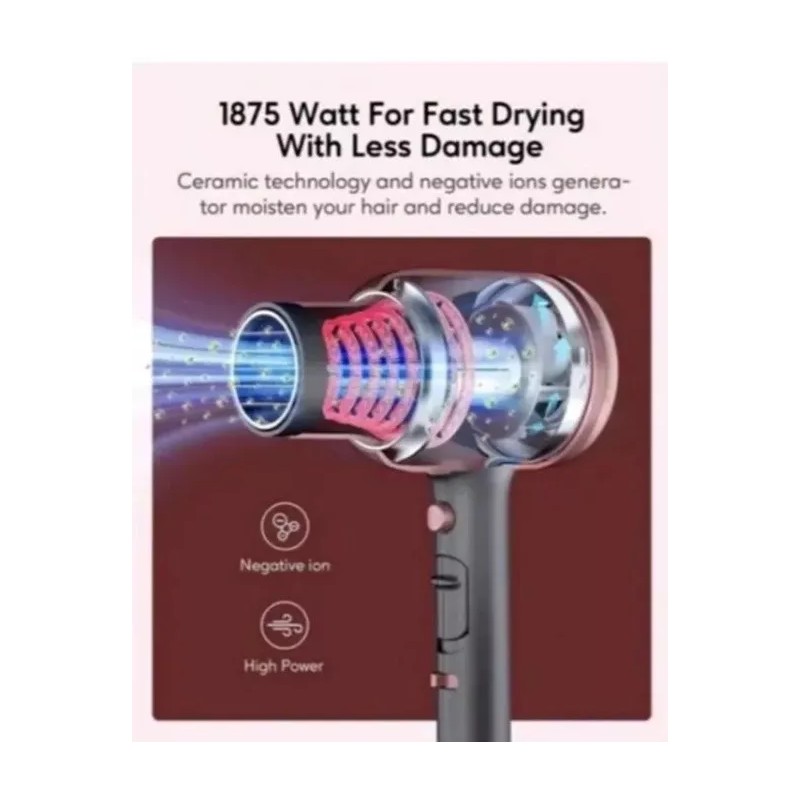 KIPOZI Professional NANO Ionic Hair Dryer Blow Dryer with Only