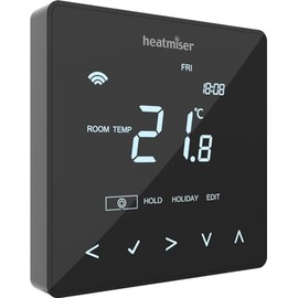Heatmiser NeoStat Wifi Carbon Black Neo Wifi Series Smart Programmable Room Thermostat UFH Underfloor Heating - No NeoHub required