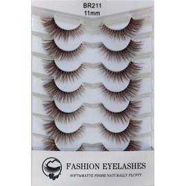 Fashion Eyelashes, Ultra Fine, Ultra Soft, Low-Carbon False Lashes, 7 Pairs/5 Pairs, 3D Cluster (Style：BR398（7pair）)