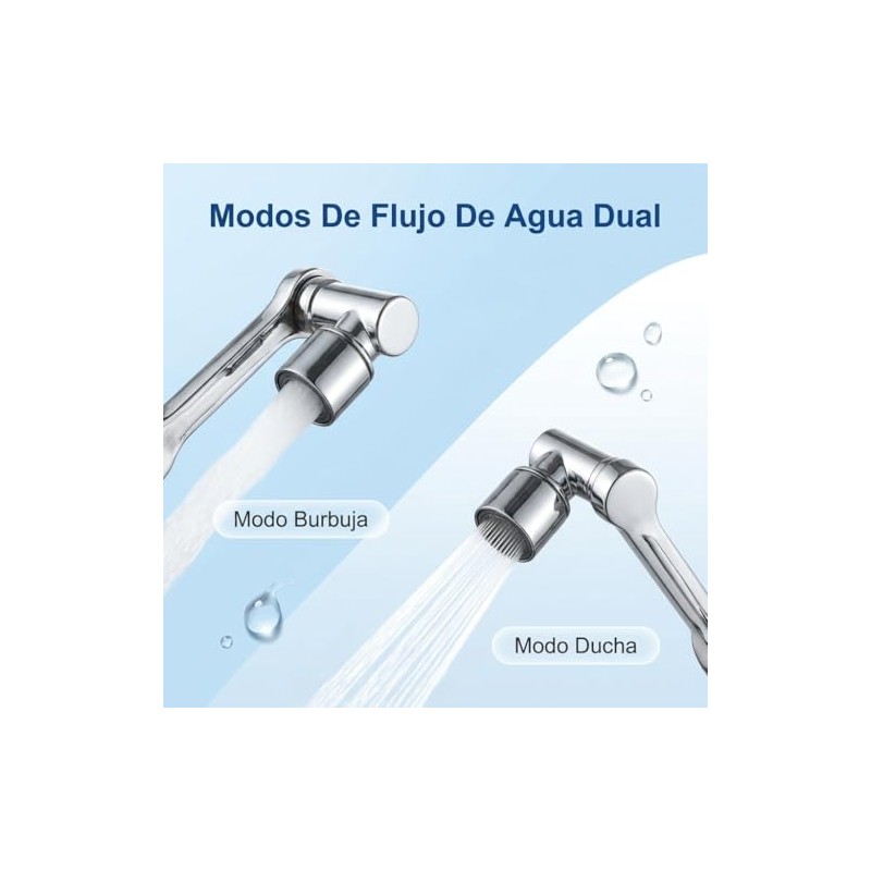 Aireador de Grifo Giratorio de 1080 Grados con 2 Modos