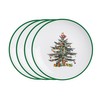 Set of 4 Christmas Dinner Plates Set, Christmas Tree Plates