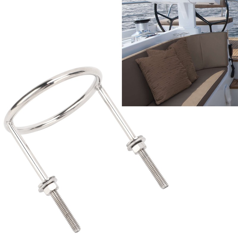 Boat Ring Cup Holder 316 Stainless Steel Polished Anti Tilt