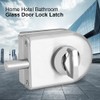 Fdit Stainless Metal Semicircle Hinged Frameless Glass Door Non-hole Latch