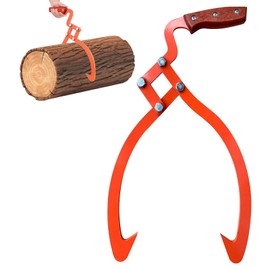 Pilarmuture 20" Log Tongs,Heavy Duty Timber Claw Hook with Dragging Handling Loading Capacity,Ergonomic Log Skidding Tongs,Labor Saving Lumber Skidding Tongs,2 Claw Log Hook for Firewood