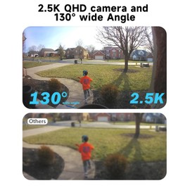 2.5K Security Cameras Wireless Outdoor - Solar Security Cameras for Home Security, Home Camera Wireless with Color Night Vision, PIR Human Detection, 2-Way Talk, IP65 Waterproof, SD/Cloud Storage