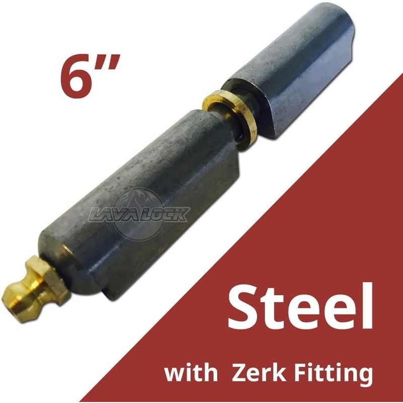 6" Bullet Hinge Steel Body & Pin, Brass Bushing &