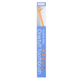 Dental LA-001C Lapis One Tufted Brush Jelly (Orange) Normal (1 piece) ◆ Good Design Award Winning Product ◆ [Made in Japan]