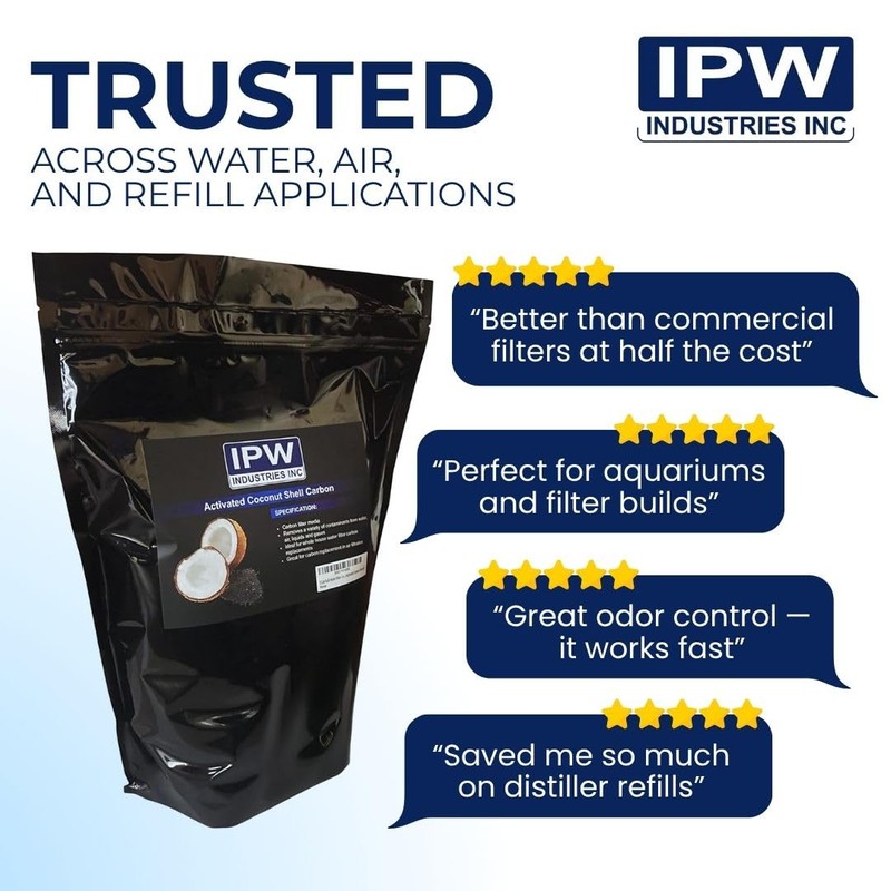 5 Lbs Bulk Water Filter/Air Filter Refill Coconut Shell Granular