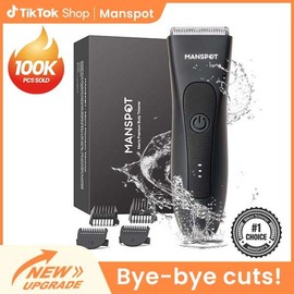 【dealsforyoudays】Manspot 4 in 1 Electric Body Hair Shaver - Groin Hair Trimmer, Ball Trimmer for Men with Replaceable Ceramic Blade Heads, USB Recharge, Waterproof, Safe & Gentle Trimming, Quick Gifts:_Green（New verison）
