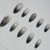 Daily ChicBlack Veil [Handmade Nail Tip] Emily Nail - Short