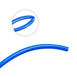 sourcing map Pneumatic Air Tubing, 10mm OD x 6.5mm ID 5 Meters 16ft PU Polyurethane Air Compressor Tube Hose Pipe Blue