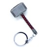 365Home 3-Pack Silver Axe Keychain Red Glove Keychain Silver Hammer