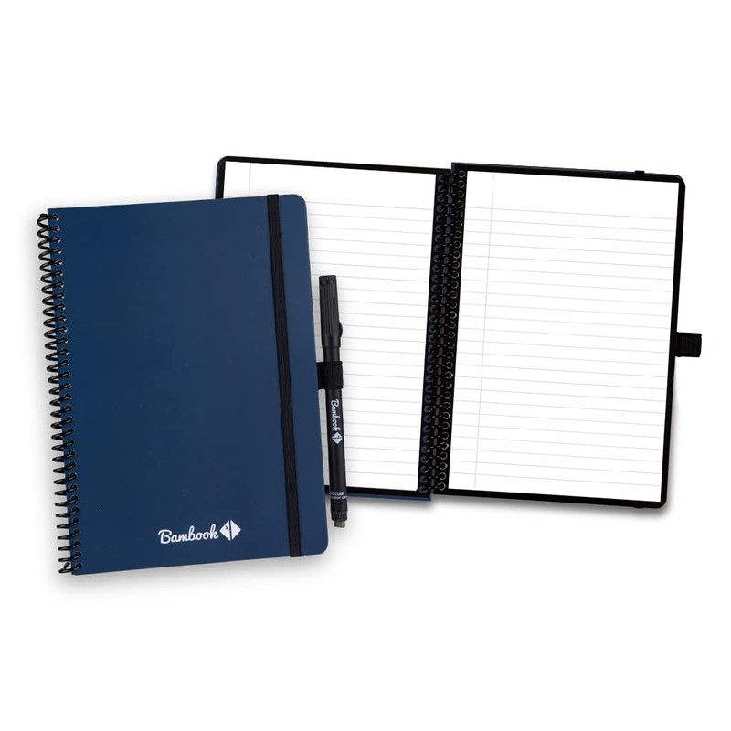 BAMBOOK Colourful Notebook - Navy - A5 - Lined, Reusable
