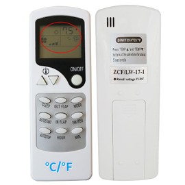 Replacement Remote Control Compatible for QUIETSIDE Turbo Air Air Con Celiera Air Conditioner Remote Model Zhf/Lw-17-1 Zhf/Lw-17 Zcf/Lw-17-1 Zcf/Lw-17 ZHF/LW-17-2 Works for AC Model Tas-18vh Tas-24vh