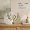 2PC Swan Statues, Heart‑Shaped Couple Sculpture for Home Tabletop Decor