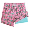 MaaMgic Mens Swim Trunks with Compression Liner 2 in 1