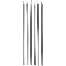 Meri Meri Silver Long Candles (Pack of 16)