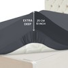 Hafaa Super King Fitted Sheet – Charcoal/Dark Grey Soft Brushed