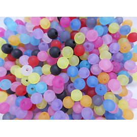 1000pcs Frosted Frosted Glass Beads Assorted Assorted Round 6mm Accessory Materials Handmade Parts Huey Grocery