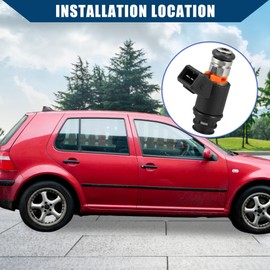 Hihaha IWP022 021906031D Fuel Injector for VW Golf GTI R32 2.8L VR6 V6 1999-2003 for VW Jetta GLS 2.8L V6 2000-2002 / Durable /1 Pcs