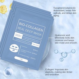 Bio dance Collagen Mask Overnight - Overnight Face Mask Bio Collagen Mask - Face Masks Beauty - Face Masks Beauty - Deep Hydrating Mask - Firming Overnight Hydrogel Mask (4pcs/Box)