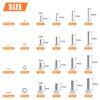 HELIFOUNER 1280 Pieces M2 M3 M4 M5 304 Stainless Steel