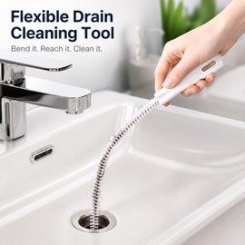 Flexible Drain Cleaning Brush for Sink Clogs – Long Hair Removal Tool for Kitchen & Bathroom Drain Maintenance