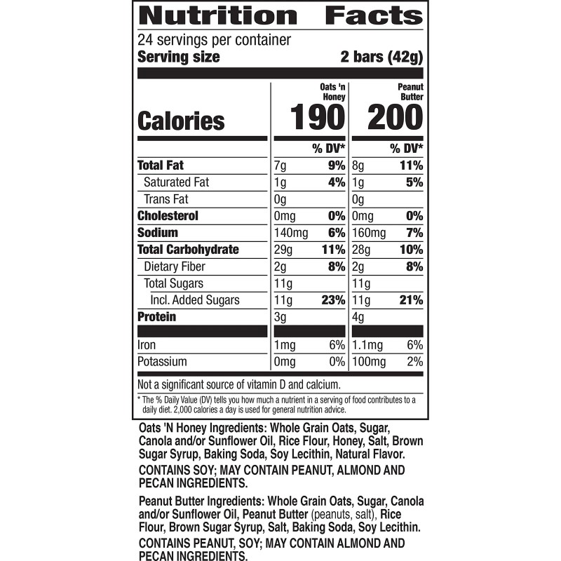 Nature Valley Crunchy Granola Bars Variety Pack 48 Count Oats