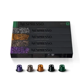Nespresso Capsules Original Line, Ispirazione Favorites Variety Pack, Medium & Dark Roast Espresso Coffee, 50 Count Coffee Pods