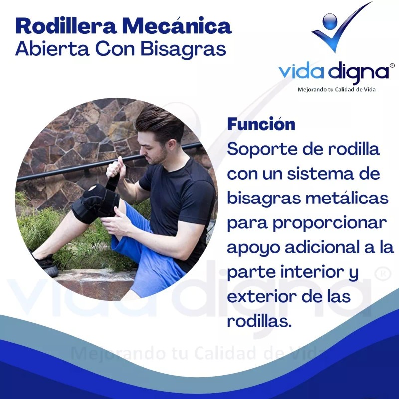 SuperConfort Rodillera Mecanica Abierta Con Varillas Laterales Ortopedica