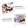 Ipetboom Leopard Print Makeup 6pcs Loose Powder Puff Set Gentle