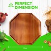 10 Inch Solid Acacia Wood Serving Platters and Trays Set