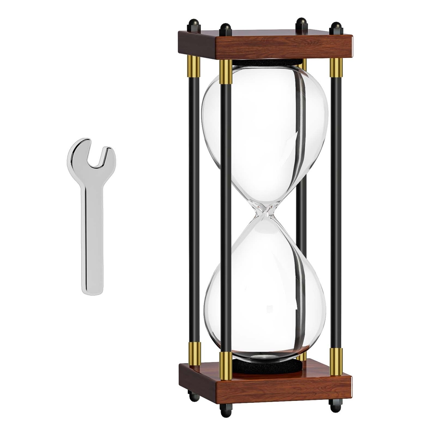 Empty Hourglass Fillable, Wooden Frame DIY Sand Timer, 10 Inch Large ...