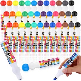 Crtiin 36 Pcs Dauber Markers Bulk in 12 Colors, 0.5 oz, Assorted Colors Set of Markers Dot Marker End of Year Gifts for Students, Art and Crafts Painting Supplies Drawing Coloring