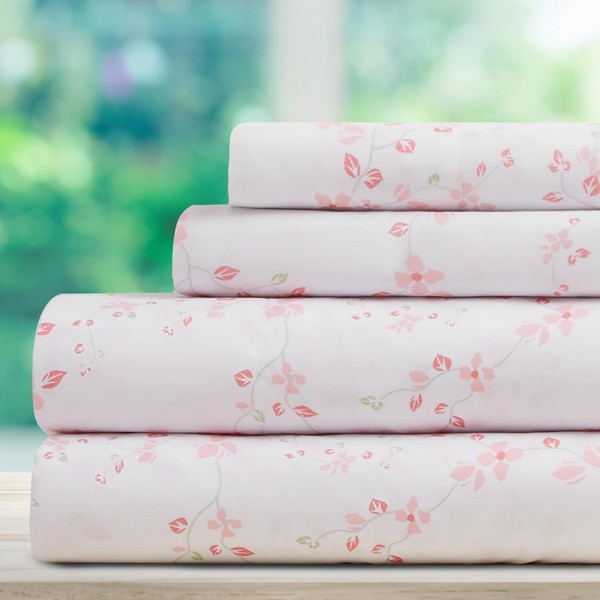 DREAMCARE King Size Sheets - Floral Sheets King Size Bed