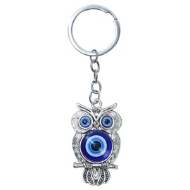MAIGO Owl Keyring - Cute Blue Eyes Owl Charm for Keyring, Owl Key Chains Gifts for Men Women Kids Boys Girls, Keyring for Car House Tractor Purse Pendant Keys, Best Friend Animal Keyring Rings