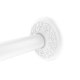 Allied Brass MC-98 Monte Carlo Collection Curtain Shower Rod Bracket, Matte White