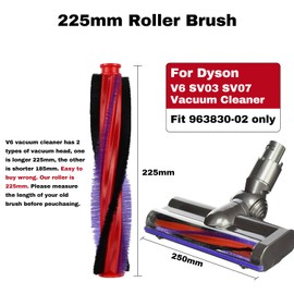 225 mm roller brush 963830-02 for Dyson V6 SV03 SV07 vacuum cleaner parts. Only suitable for 963830-02